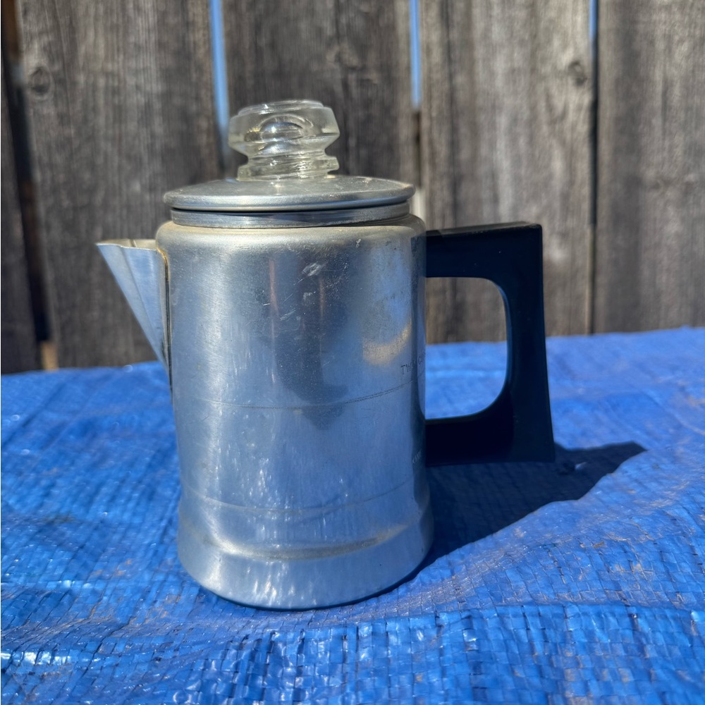Comet Aluminum 2-Cup Stove Top Coffee Pot Percolator Vintage